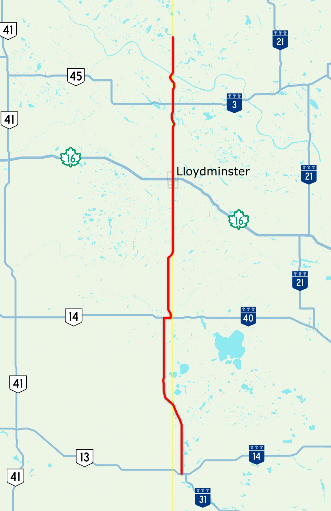 Printable Alberta Road Map