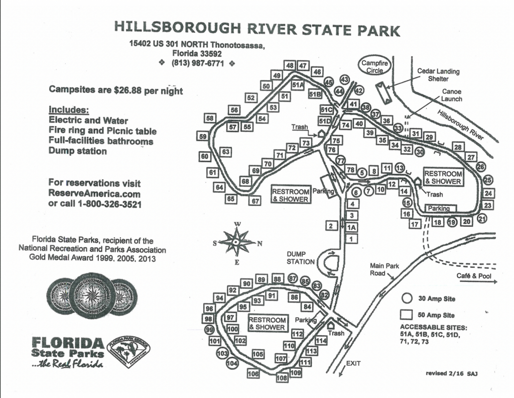 Hillsborough River State Park - Know Your Campground - Florida State Campgrounds Map