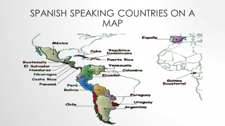 Printable Map Of Spanish Speaking Countries
