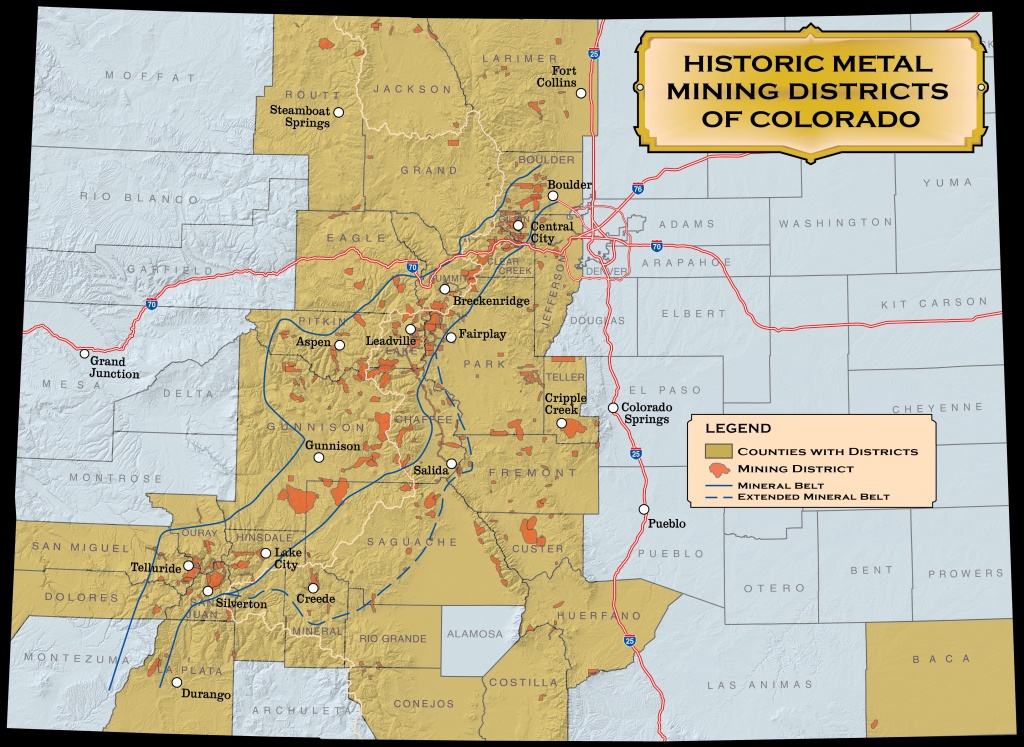 Historic Mining Districts | Colorado Geological Survey - California Gold Claims Map