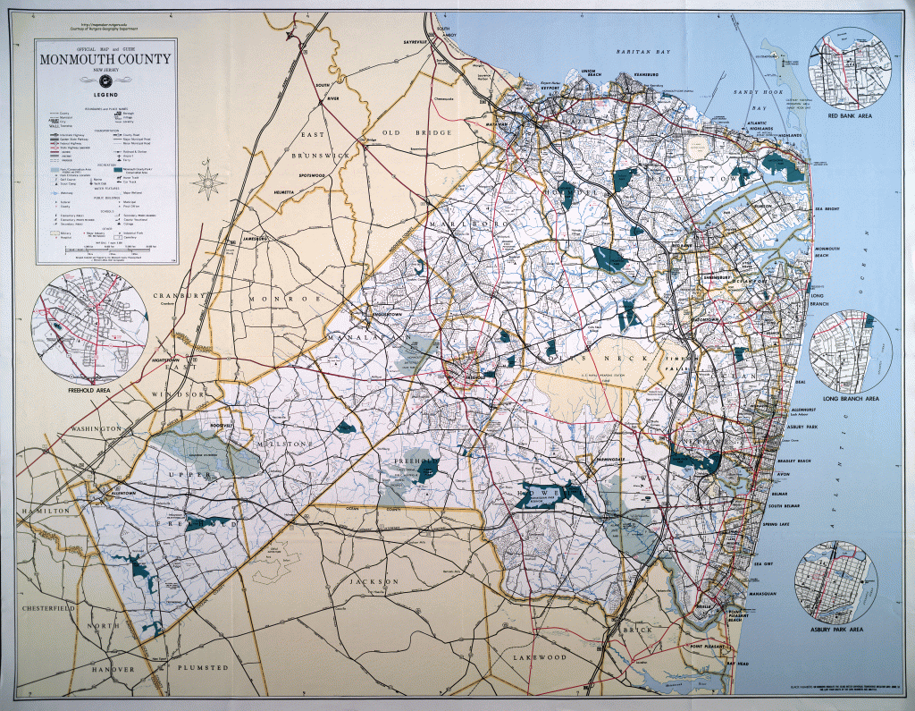 Printable Map Of Monmouth County Nj Free Printable Maps