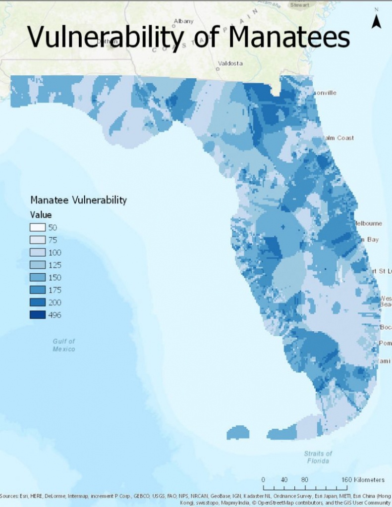 Historical Vulnerability Of Manatees To Boat Strikes In Florida Manatee Florida Map 
