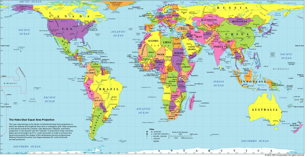 Hobo Dyer Map High Resolution Of Western Hemisphere 10 - Printable World Map With Hemispheres