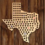Home Wet Bar Giant Xl Texas Beer Cap Map Wall Décor | Wayfair   Texas Beer Cap Map