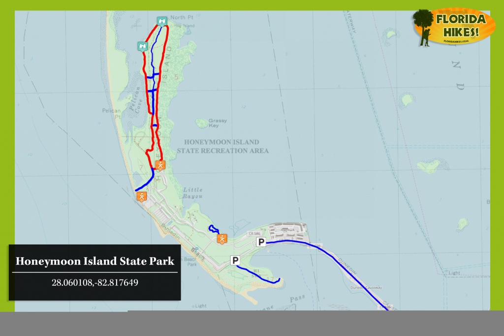 Honeymoon Island State Park | Florida Hikes! - Honeymoon Island Florida Map