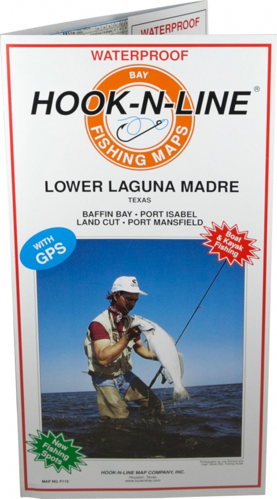 Hook-N-Line Map F115 Lower Laguna Fishing Map (With Gps) - Austinkayak - Texas Wade Fishing Maps