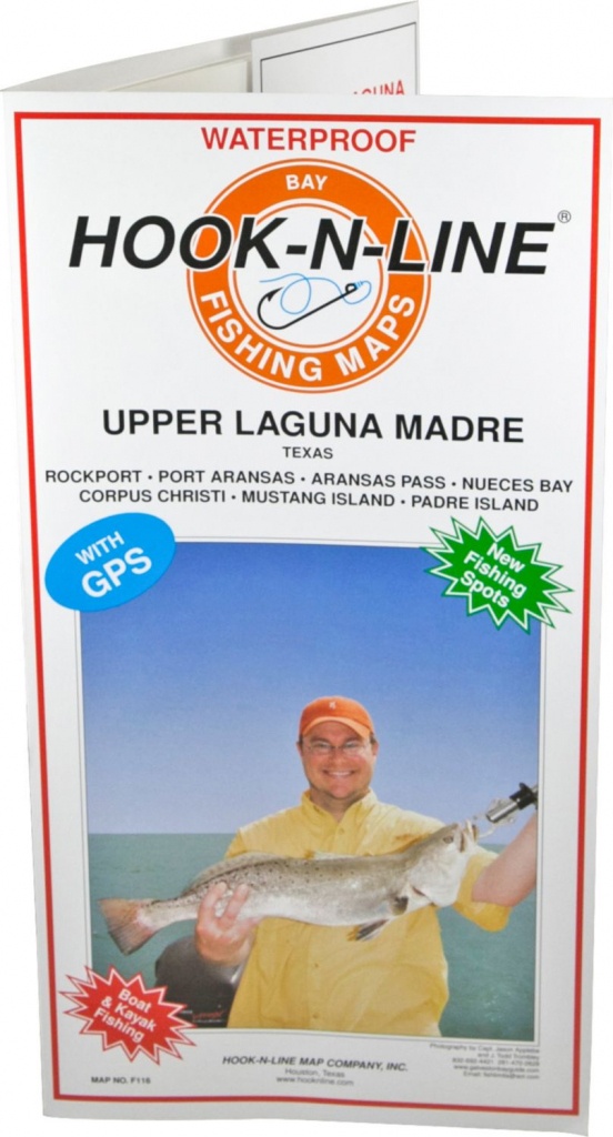 Hook-N-Line Map F116 Upper Laguna Madre Fishing Map (With Gps - Rockport Texas Fishing Map