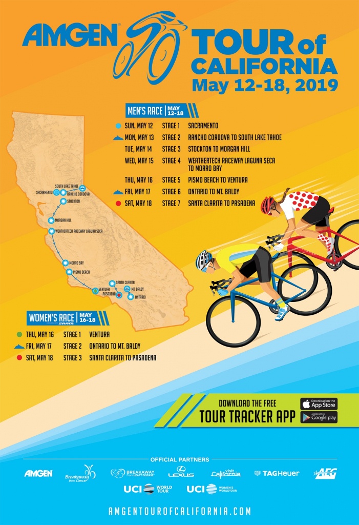 Host City Overview | Amgen Tour Of California - Tour Of California 2018 Map