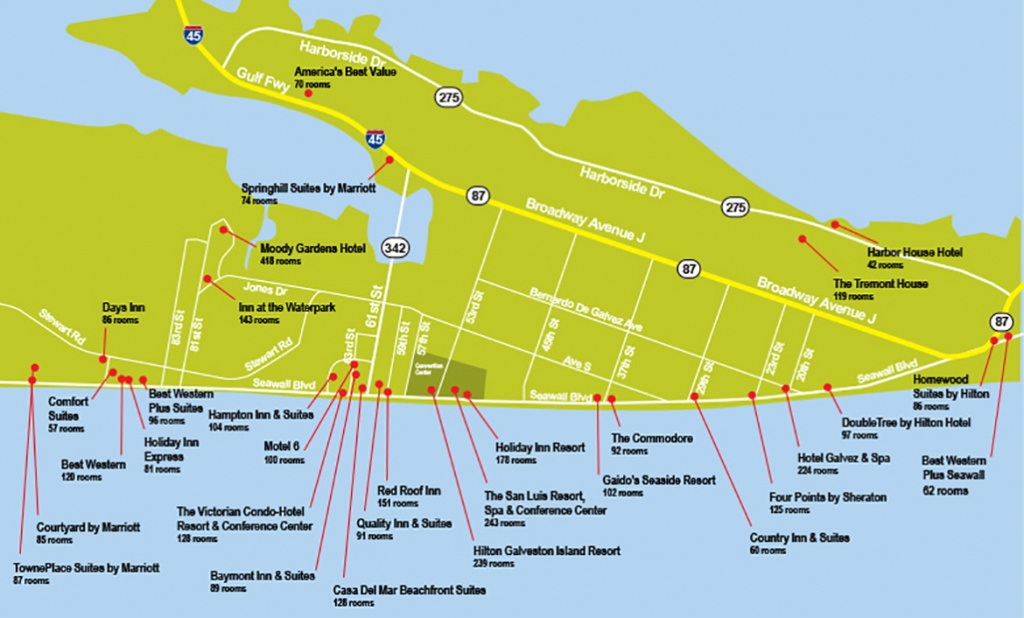 Hotel Map - Map Of Galveston Texas