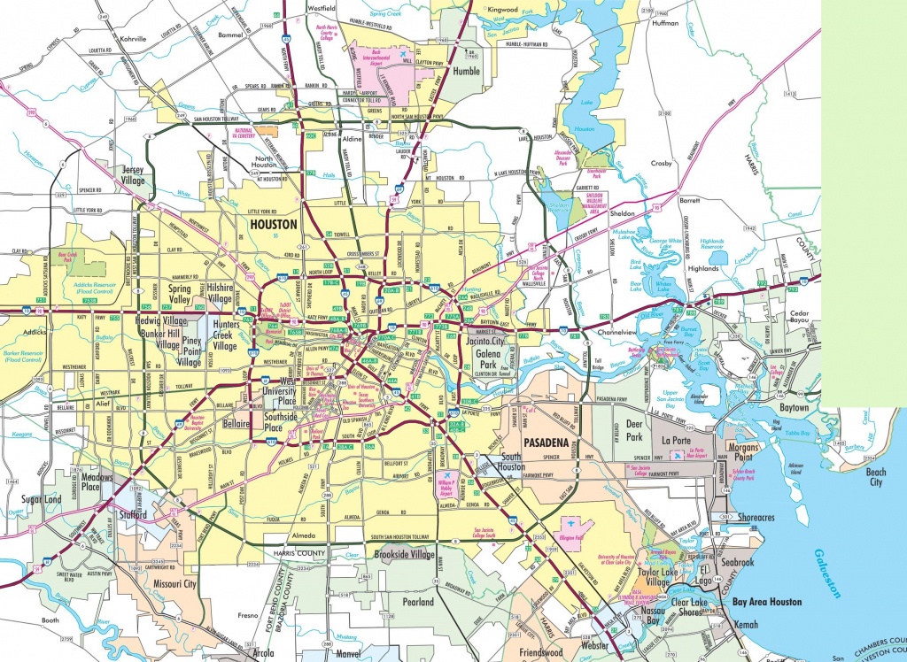 Houston Area Road Map - Street Map Of Houston Texas