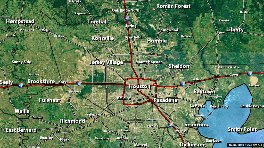 Houston Radar On Khou - Radar Map For Houston Texas