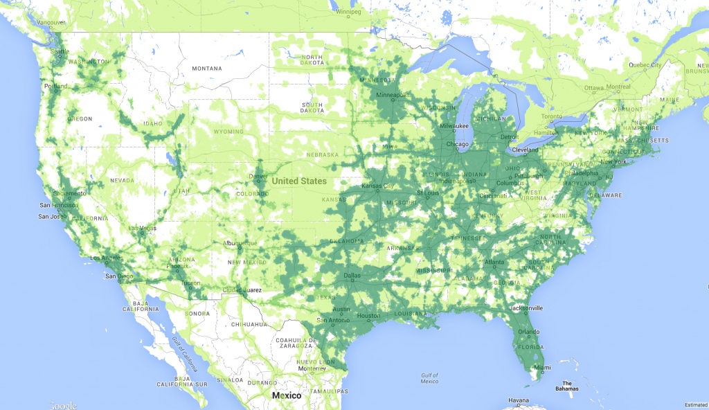 How Does Google Fi&amp;#039;s Coverage Compare To At&amp;amp;t And Verizon? | The Verge - Sprint Coverage Map Florida