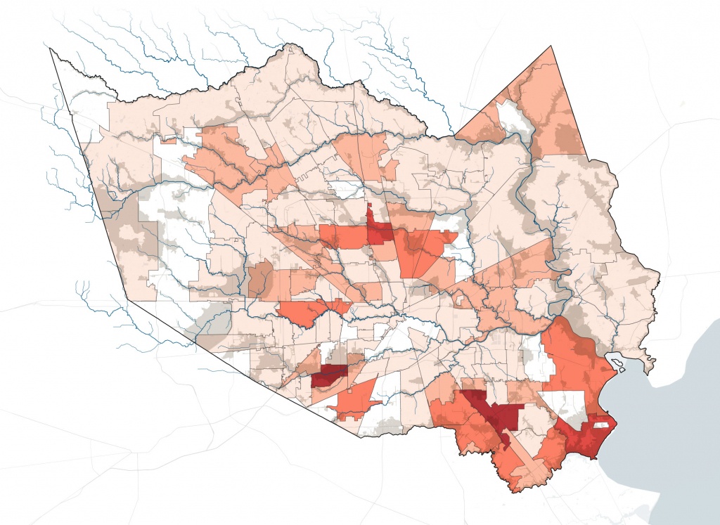 How Harvey Hurt Houston, In 10 Maps | Propublica - Houston Texas Flood Map