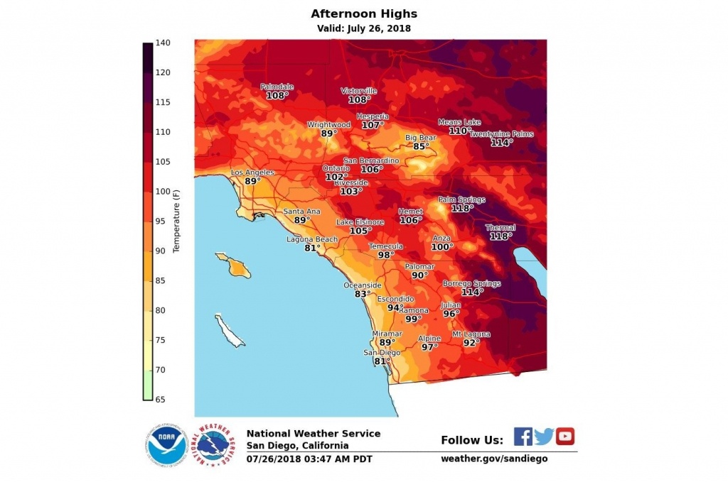 How Long Will Heat Wave Linger Over Southern California? – Orange - Southern California Heat Map