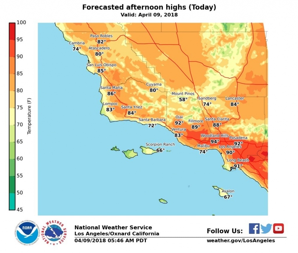 How Long Will Southern California Heat Last? – Daily News Inside Los - Heat Map Southern California