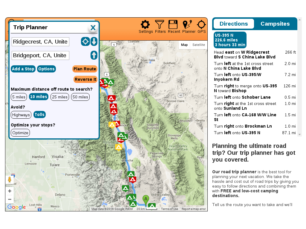How To Find Free Camping - Freecampsites - Southern California Campgrounds Map
