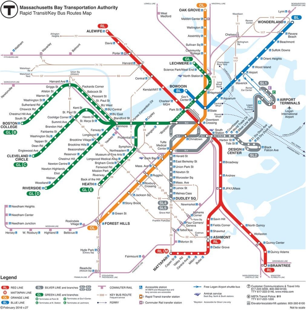 How To Use The Boston Subway | Map And Tips | Free Toursfoot - Mbta Subway Map Printable