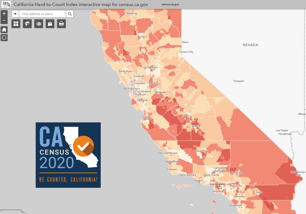 Htc Map – Ca Census - Interactive Map Of California