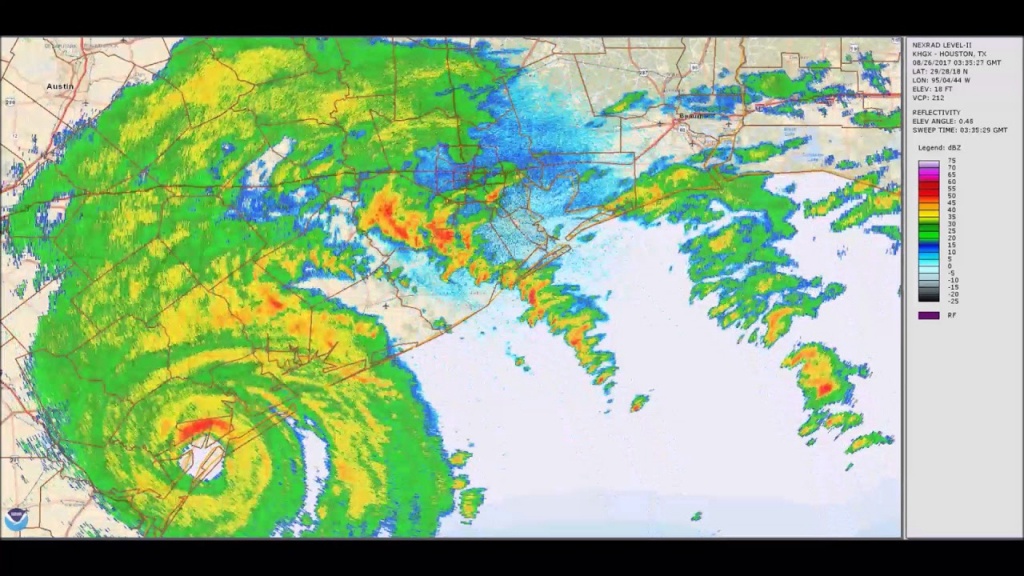 Hurricane Harvey 5-Day Weather-Radar Loop - Texas Satellite Weather Map