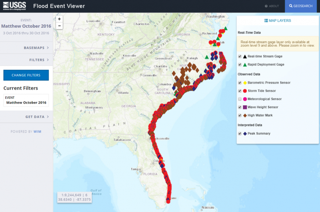 Hurricane Matthew: Flood Resources And Tools - South Florida Flood Map