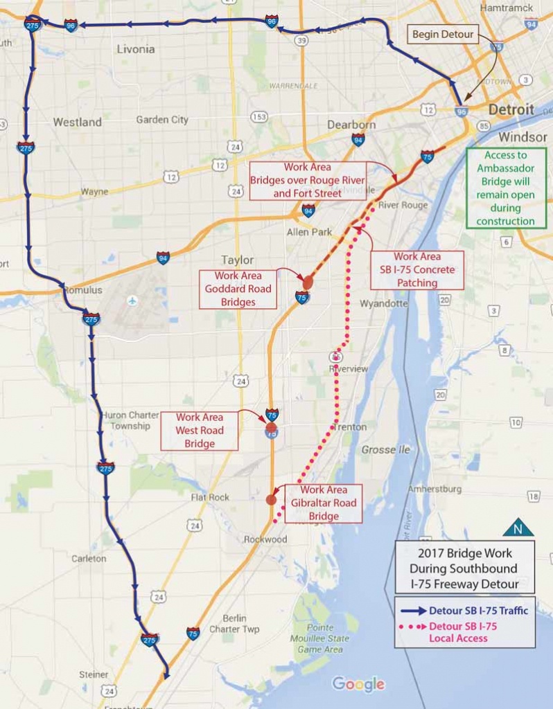 I 75 Construction Florida Map | Autobedrijfmaatje - Map From Michigan To Florida