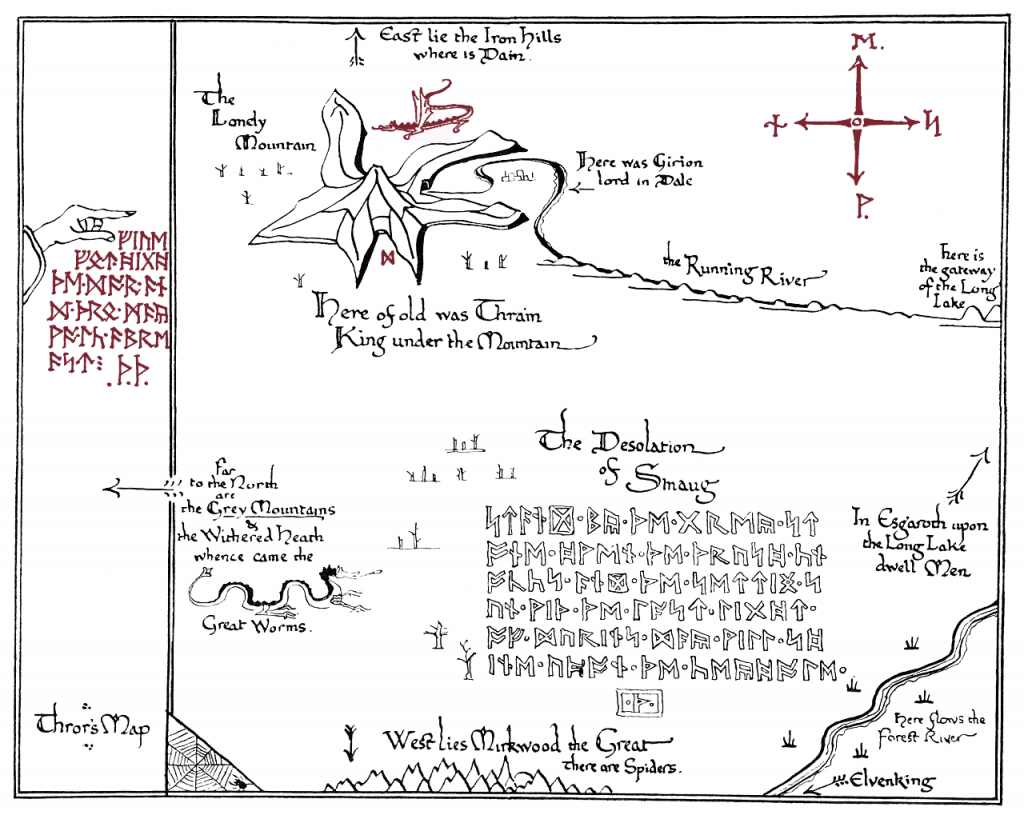 I Made A Printable Version Of Thror&amp;#039;s Map.(X-Post From R/tolkienfans - Printable Hobbit Map