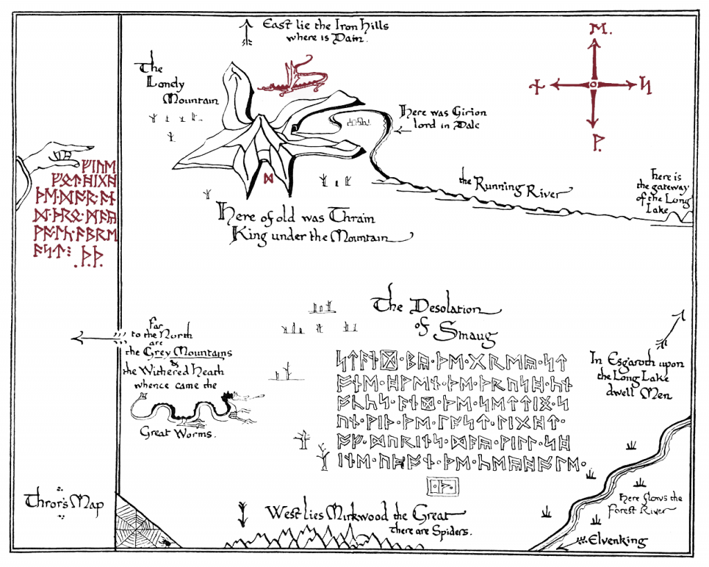 I Made A Printable Version Of Thror&amp;#039;s Map.(X-Post From R/tolkienfans - Thror&amp;amp;#039;s Map Printable