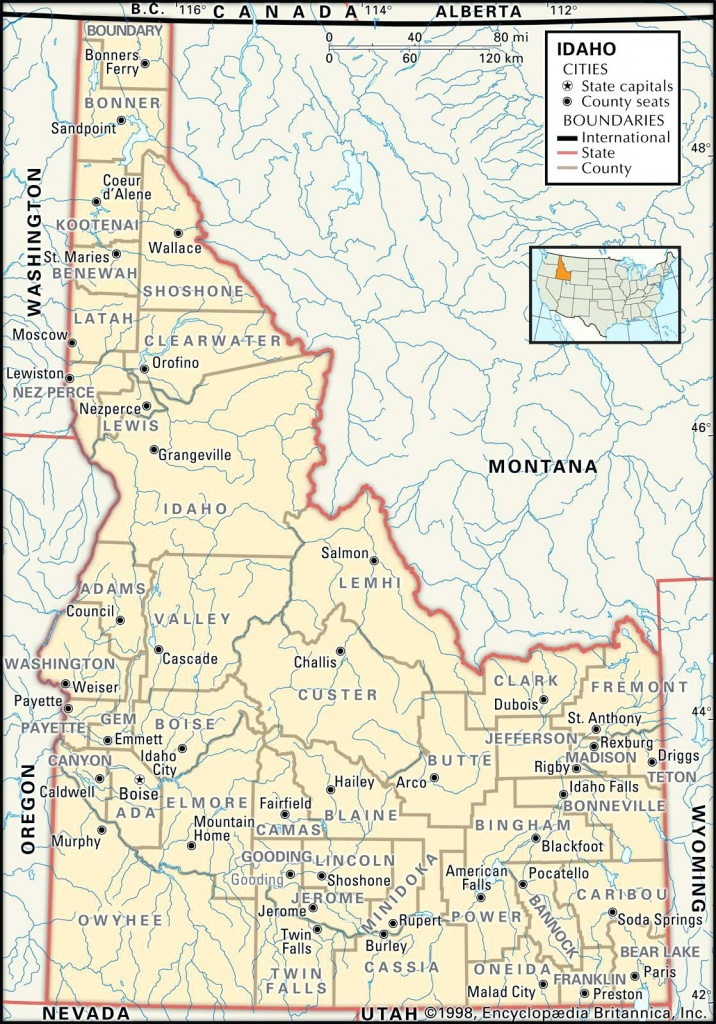 Idaho State Map Campus Map Of Idaho State Map Printable – Observ.club - Printable Map Of Idaho