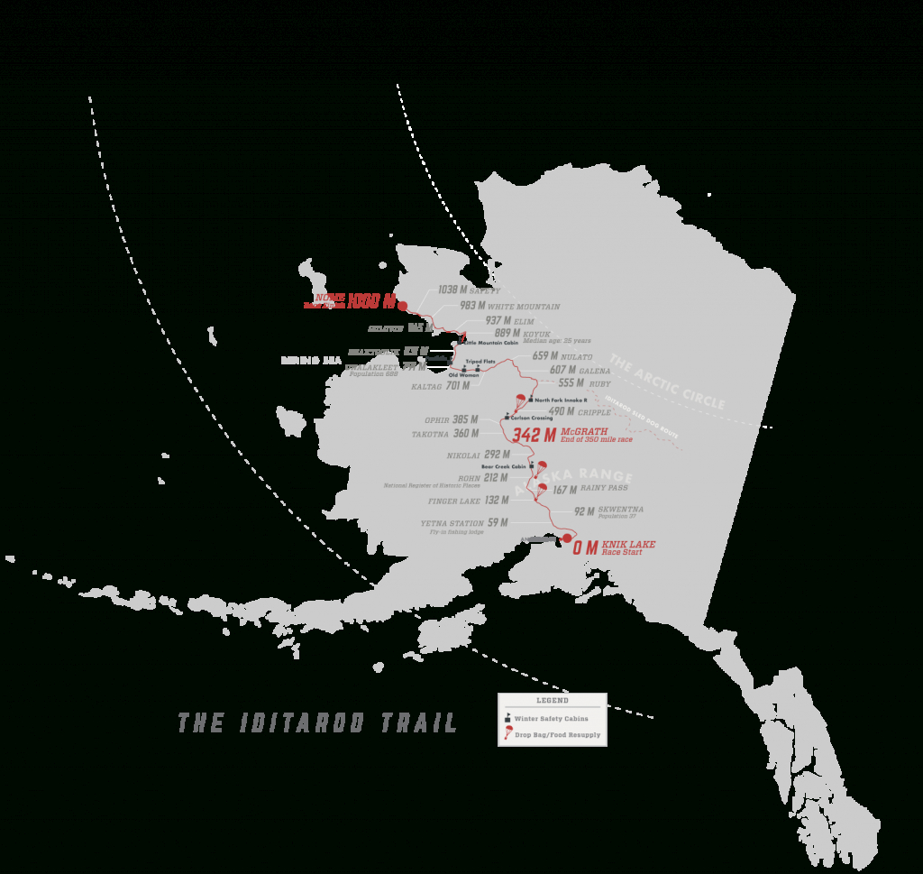 Printable Iditarod Trail Map | Free Printable Maps