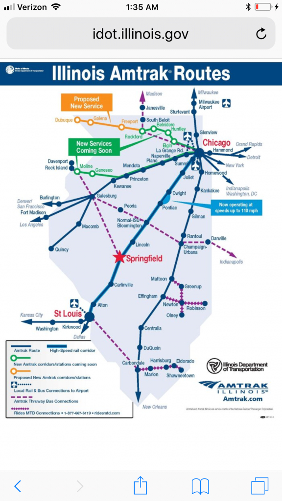 Illinois Amtrak Routes. Need To Use This When Flying Into - Amtrak Texas Eagle Route Map