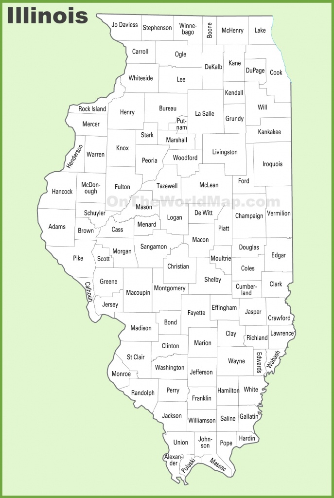 Illinois County Map - Illinois County Map With Cities Printable