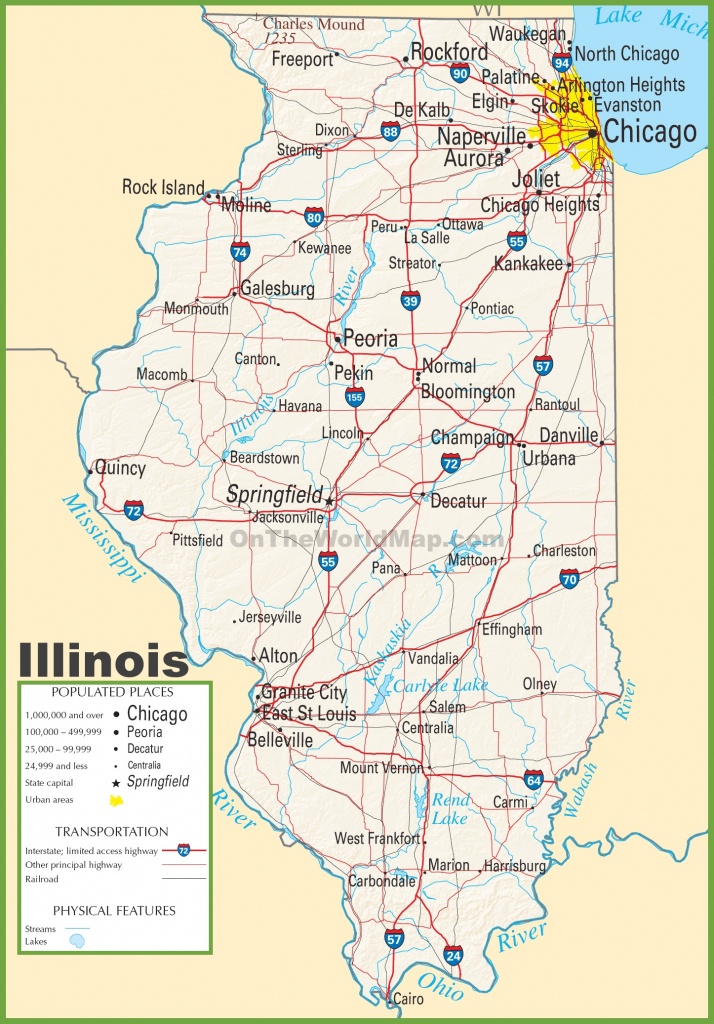 Printable Map Of Illinois Free Printable Maps