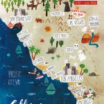 Illustrated Map Of California On Behance | Maps | Mapas De Viaje   Illustrated Map Of California