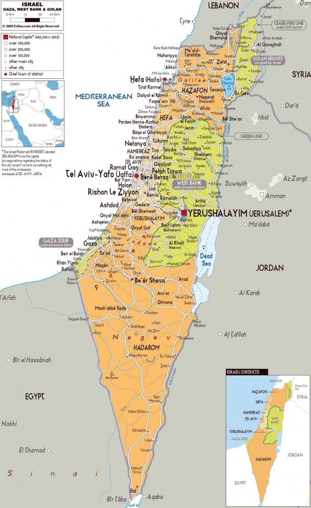 Image Result For Printable Map Of Israel | Israel Map | Map, Israel - Printable Map Of Israel