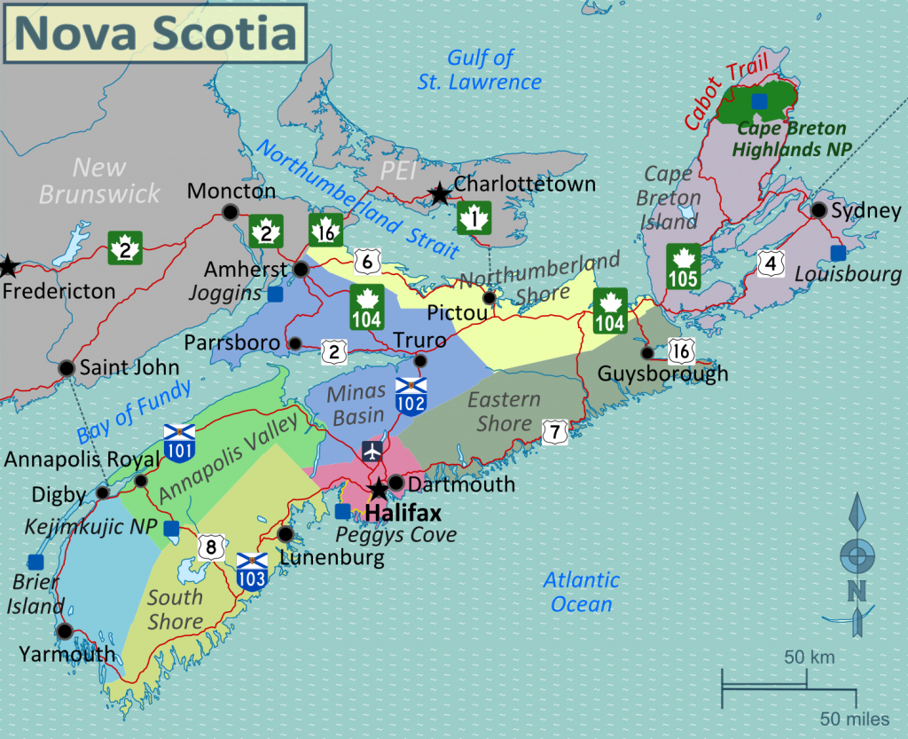nova scotia tourist attractions map
