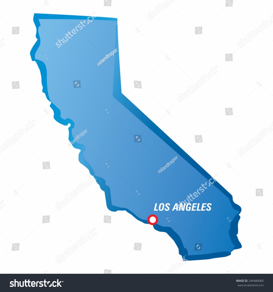 Image Vectorielle De Stock De Vector Drawing Map California Los - Los Angeles California Map