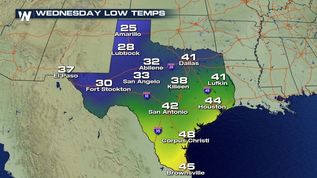 Increasing Snow Chances Forwest Texas? - Weathernation - Texas Weather Map Temps