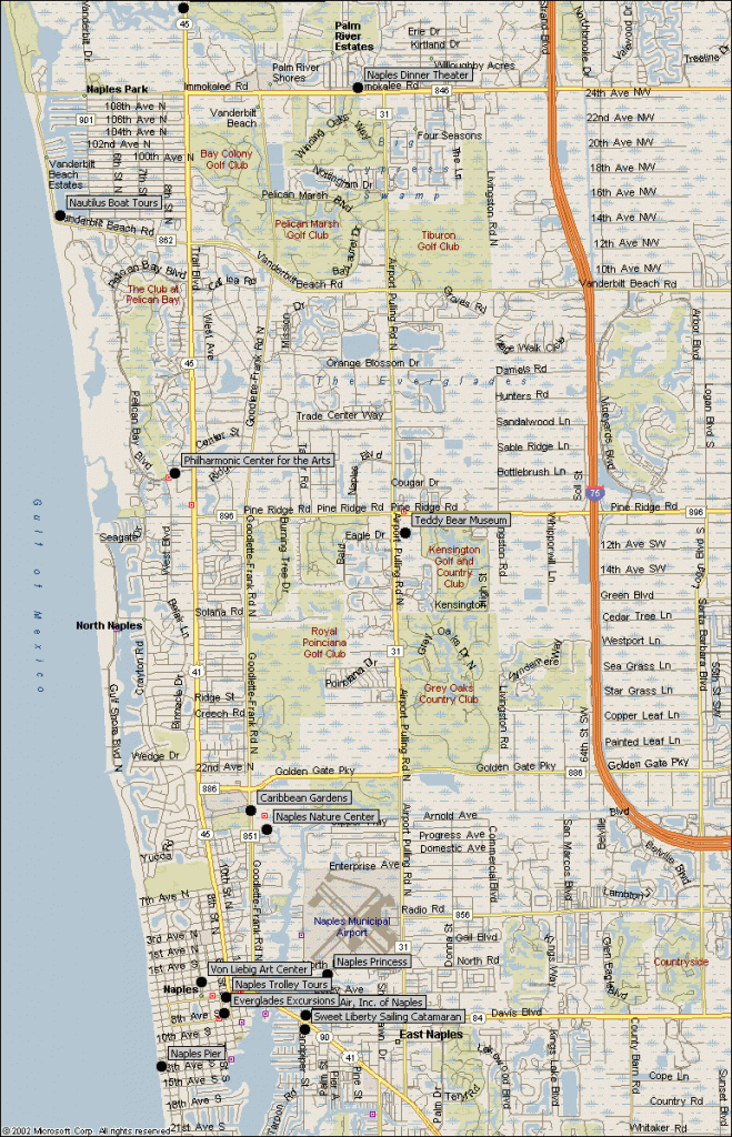 Naples Florida Attractions Map - Free Printable Maps