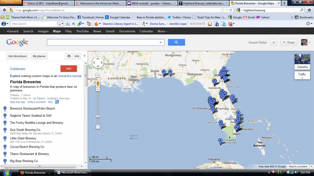 Index Of /wp-Content/uploads/2015/06 - Florida Brewery Map