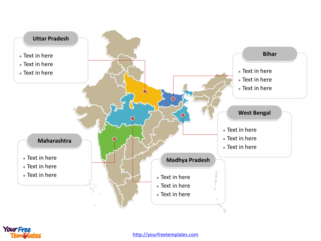 India Map Blank Templates - Free Powerpoint Templates - India Map Printable Free