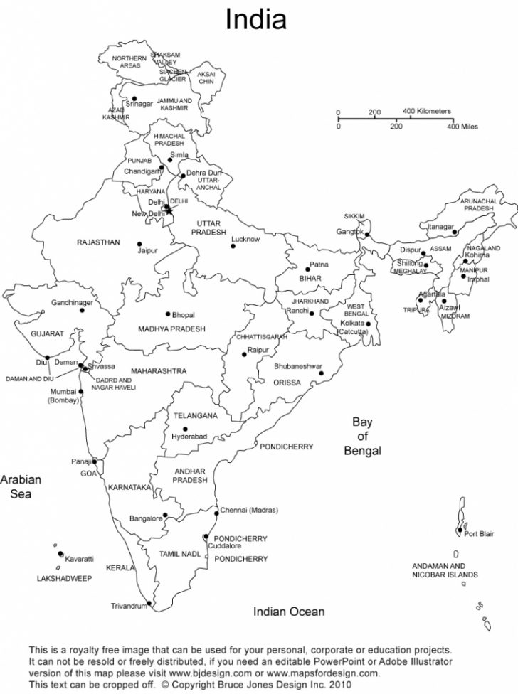 India Map Printable Free