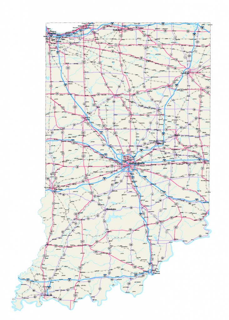 Indiana Maps - Indiana Map - Indiana Road Map - Indiana State Map - Indiana State Map Printable