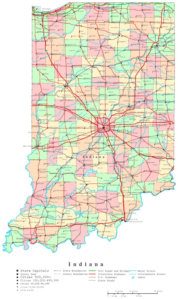 Indiana Printable Map - Printable Map Of Indiana