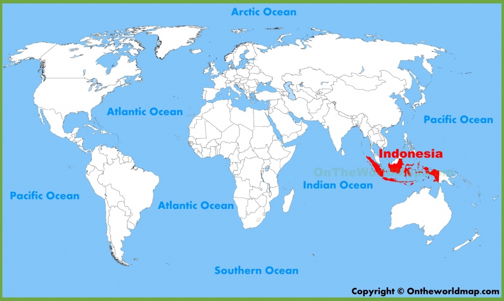 Indonesia Location On The World Map - Printable Map Of Indonesia