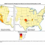 Induced Earthquakes Raise Chances Of Damaging Shaking In 2016   Usgs Gov California Earthquake Map