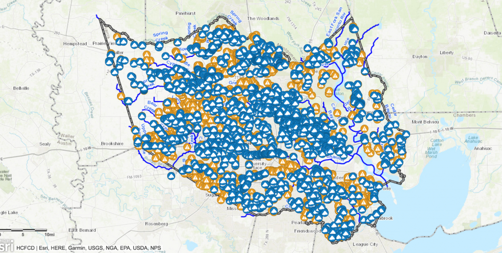 hurricane harvey flood map