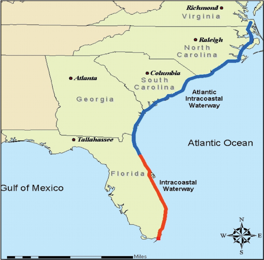 Intracoastal Waterway Through Charleston S C Florida Waterways Map 