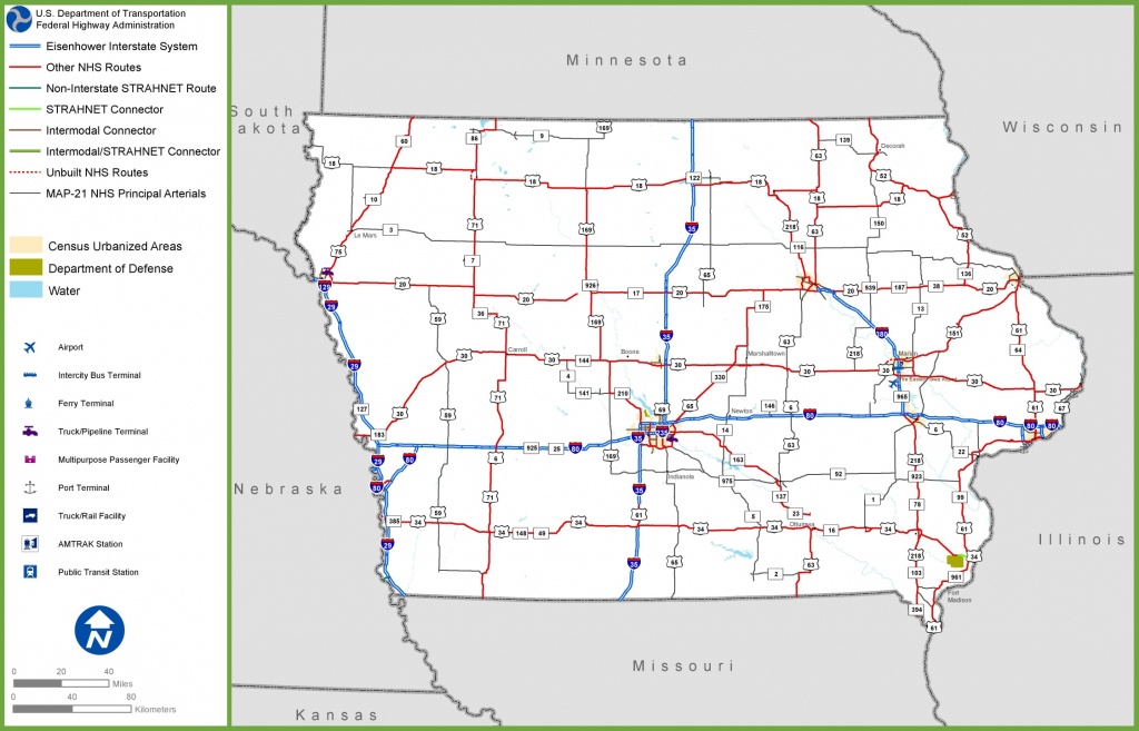 Iowa Road Map - Printable Iowa Road Map