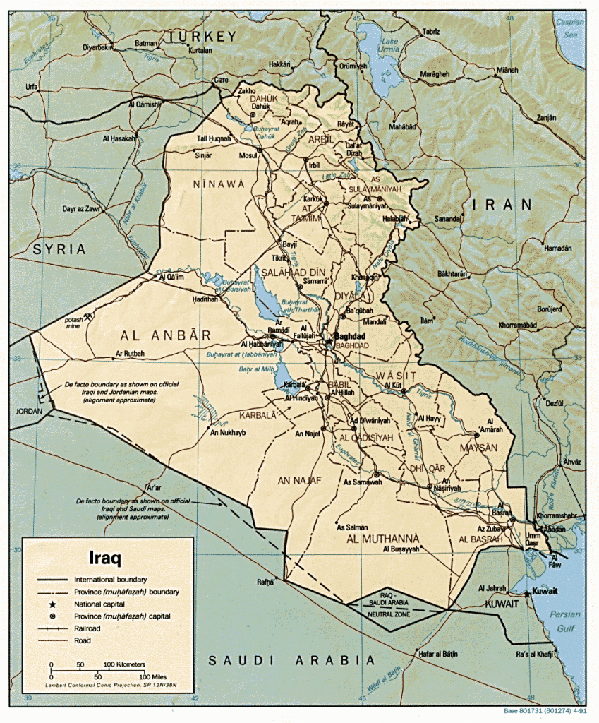 Iraq Maps - Perry-Castañeda Map Collection - Ut Library Online - Printable Map Of Iraq