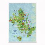 Isle Of Skye Illustrated Mapkate Mclelland Shop   Printable Map Skye